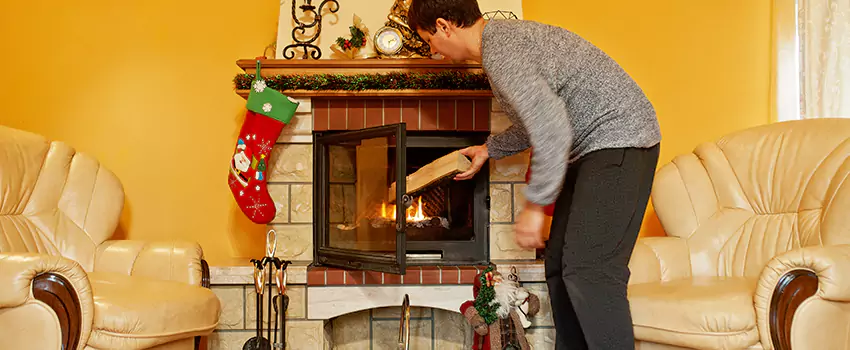 Rusted Metal Fireplace Restoration in Carrboro, North Carolina